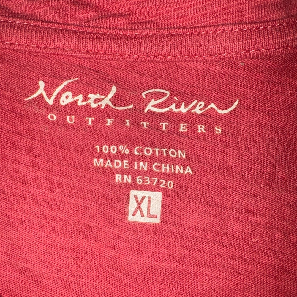 North River Outfitters short Sleeve V-Neck Tee 100% cotton XL - Picture 2 of 7
